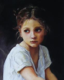 Meisterkopie - William Adolphe Bouguereau - At the foot of the Cliff